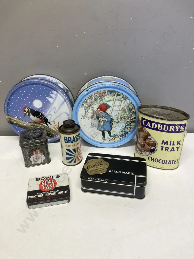 Carl Larsson 'Apple Harvest' Collectors Tin, Black Magic Chocolates Tin Etc (sold with 12) Image 1++