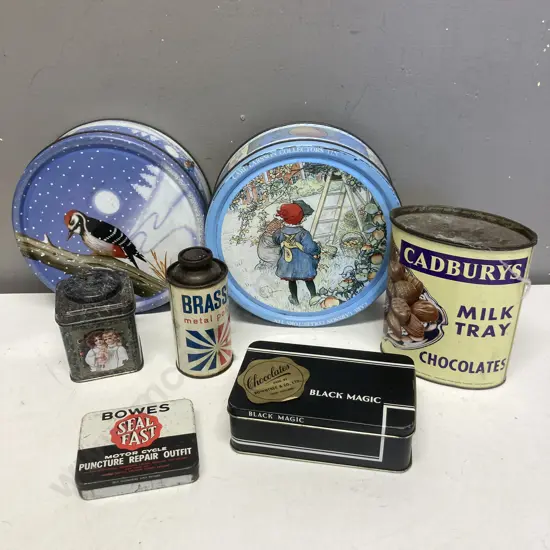 Carl Larsson 'Apple Harvest' Collectors Tin, Black Magic Chocolates Tin Etc (sold with 12)