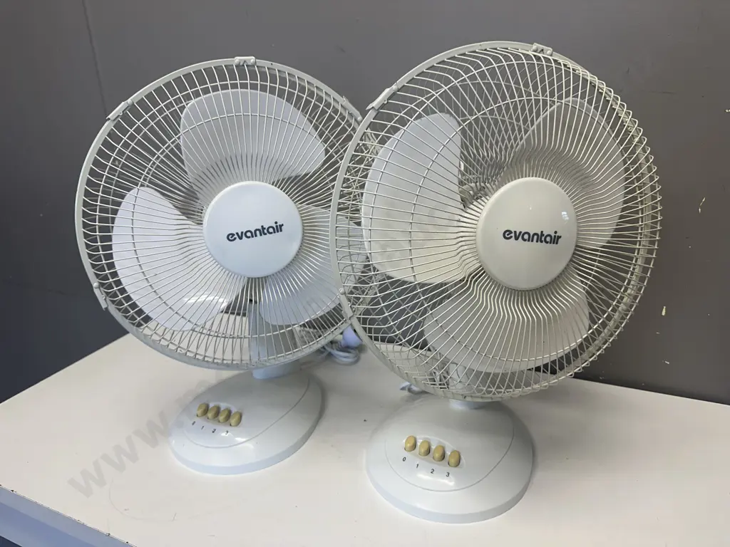 Pair of Evantair Desk Top Fans Image 1++