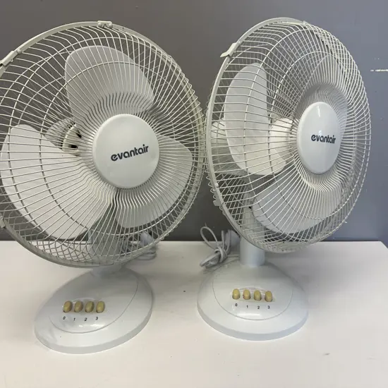 Pair of Evantair Desk Top Fans