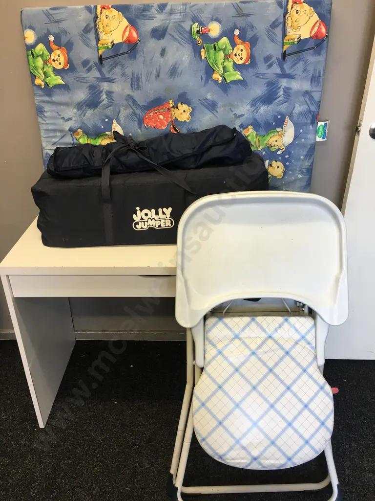 Jolly Jumper Porta Cot & Childcare Baby Safe Highchair Image 1++