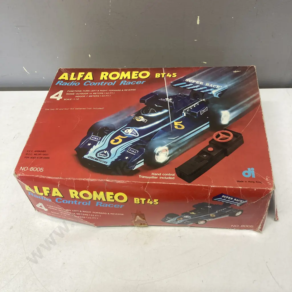 Vintage Radio Controlled Car Alfa Romeo BT-45 Blue - di Hong Kong No8005 Image 1++