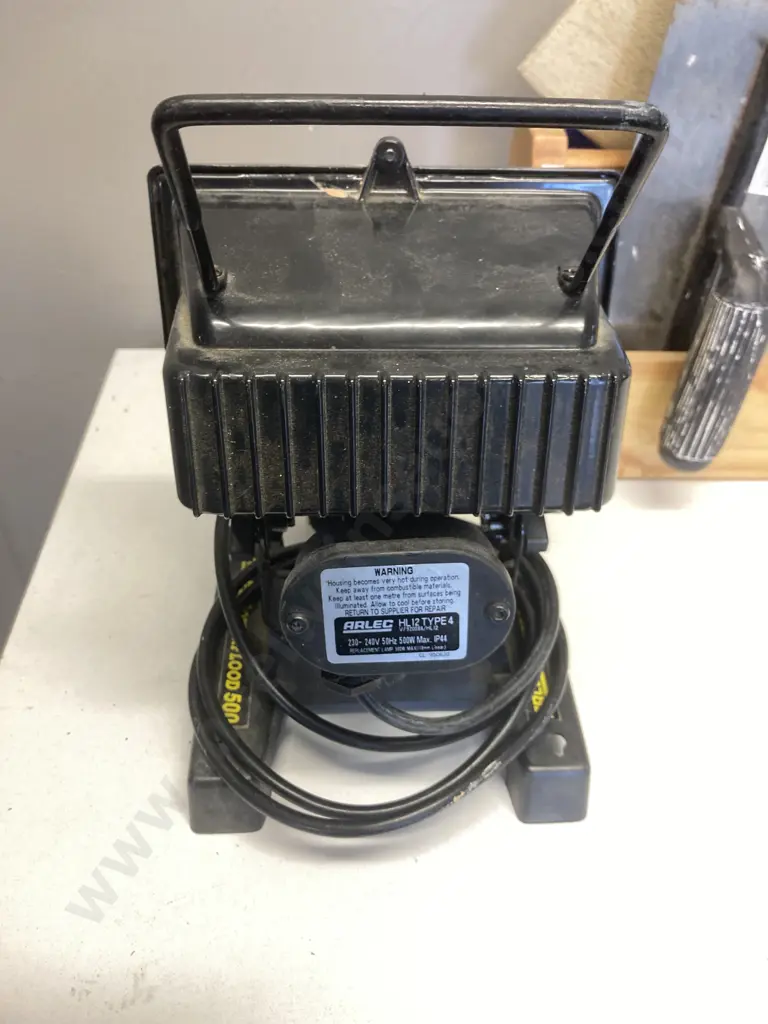 Wooden Caddy, Trowels Etc With Halogen Flood Light Image 1++