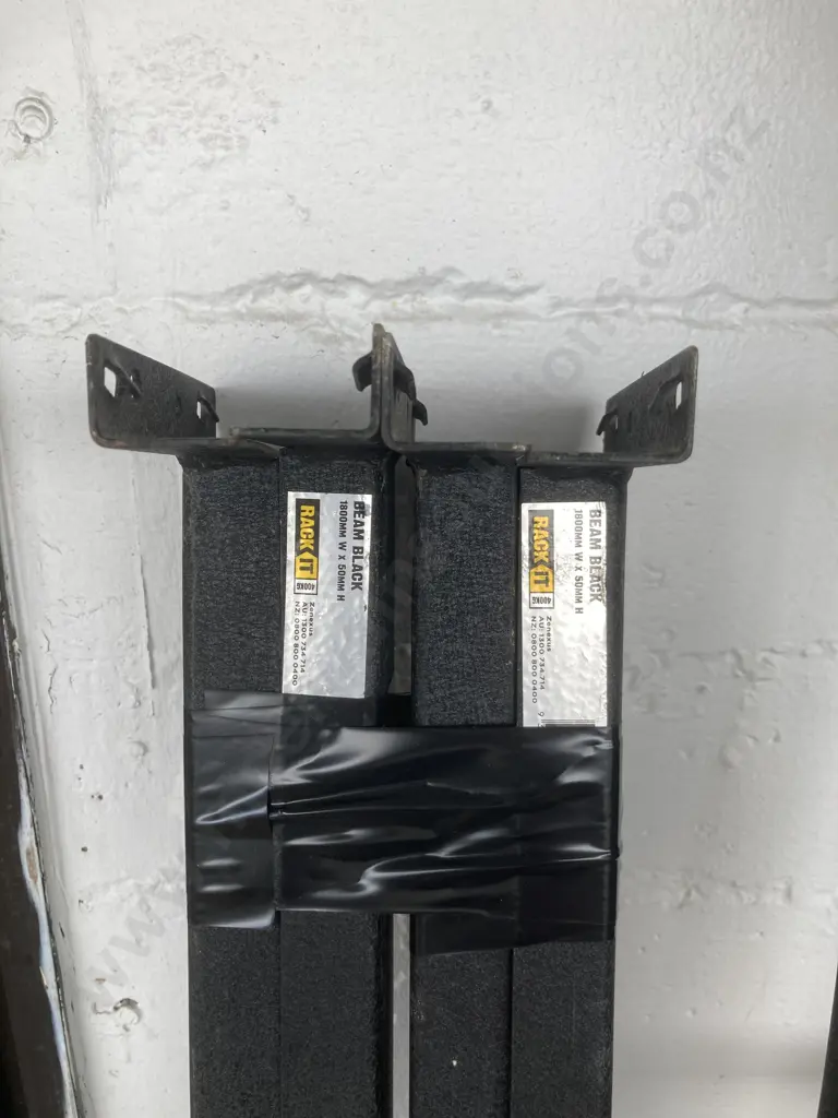 Rack It 400Kg Storage Black - H2135 W1800 D530mm. 2 x Uprights, 4 x Beams, 4 x Shelf Support Braces Image 1++