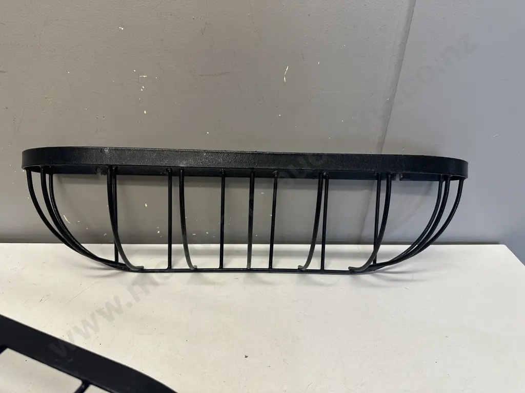 Set of 3 Black Steel Wall Planter Baskets. H17 W61 D15.5cm Image 1++