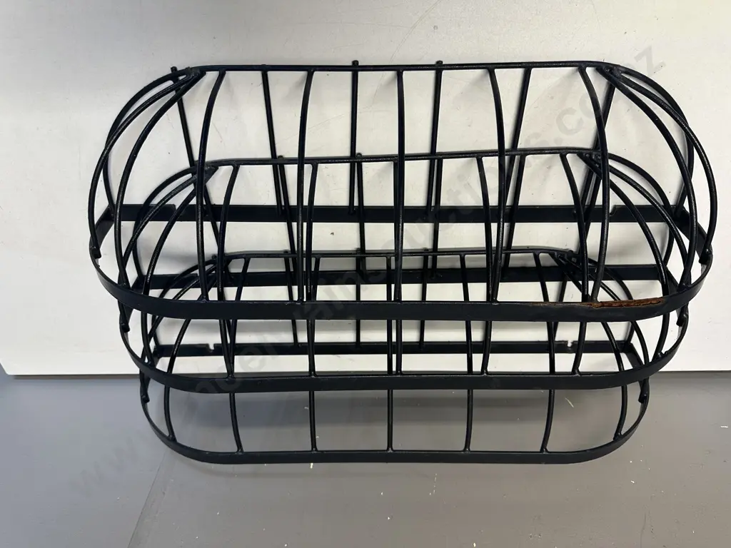 Set of 3 Black Steel Wall Planter Baskets. H17 W61 D15.5cm Image 1++