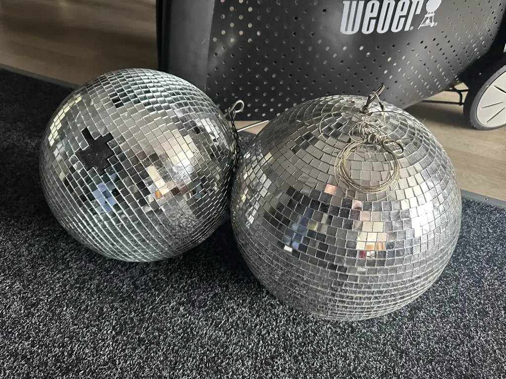 Pair of Disco Mirror Balls Image 1++