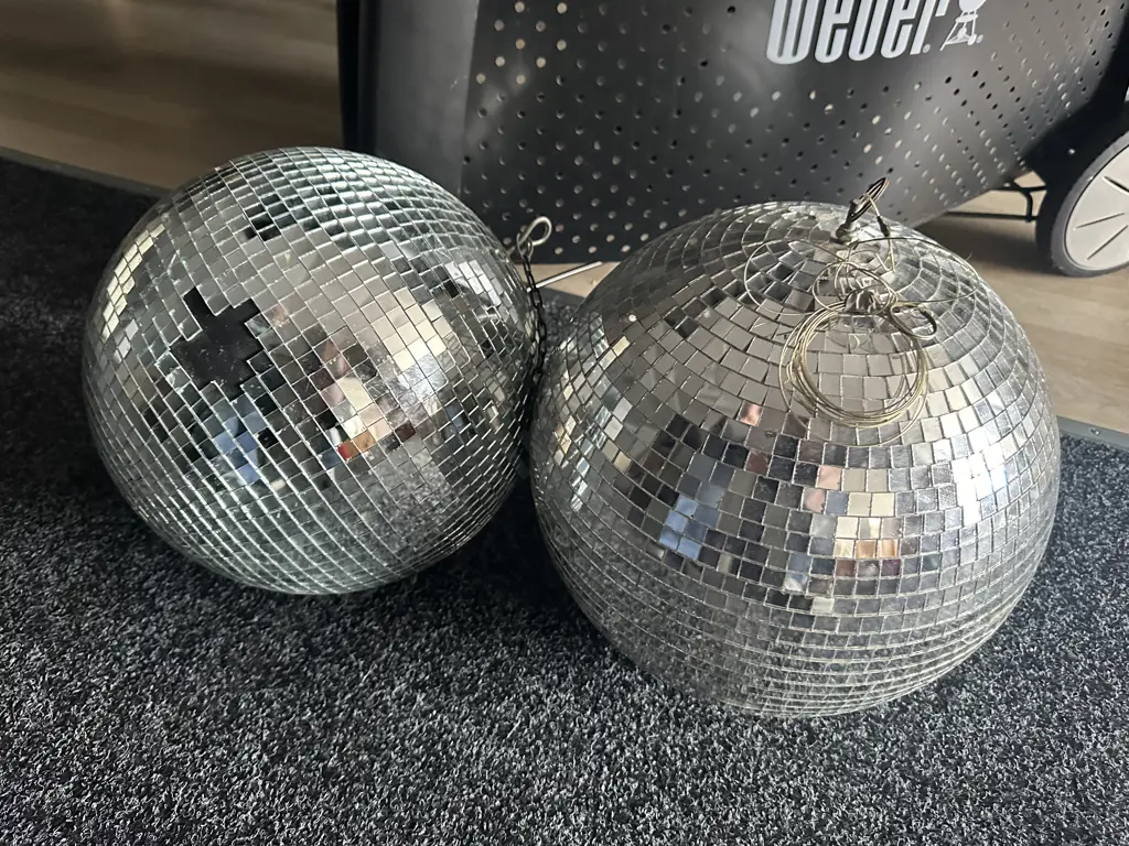 Pair of Disco Mirror Balls Image 1++