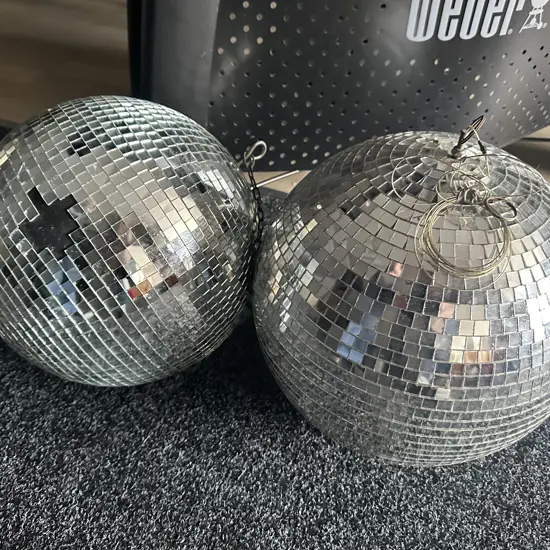 Pair of Disco Mirror Balls