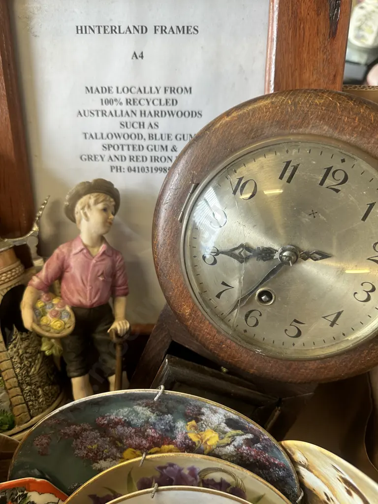 Vintage Clock, Hinterland Frame, German Beer Stein Collectors Plates Etc Image 1++