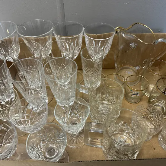 Assorted Crystal Glasses