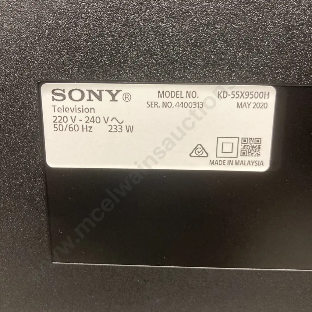 Sony 55" Bravia  4k LED LCD TV With Remote Control (May 2020), Model KD-55X9500H Image 1++