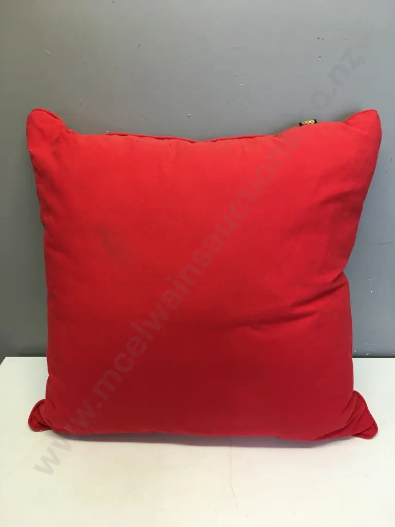 Large QUE Red Floor Cushions 63x63cm Image 1++