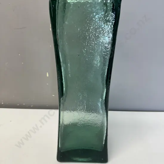 Vintage Thick Green Glass Vase H35cm.