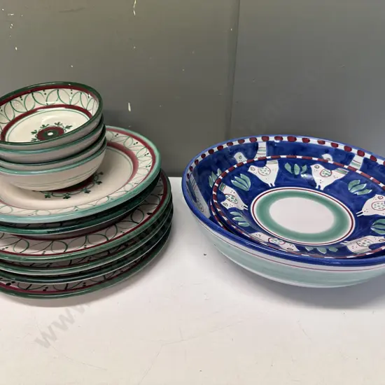Italian Bowls, Plates Etc