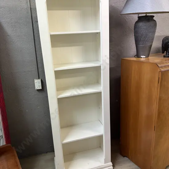 Freedom Furniture White Bookcase With 3 Adjustable & 1 Fixed Shelves. H190 W74 D37.5cm