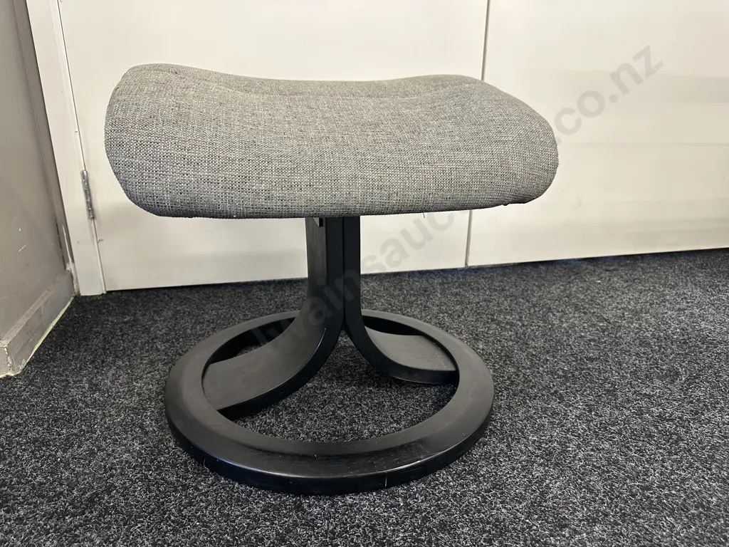 IMG Comfort Norway Footstool, Grey Fabric Upholstered Image 1++