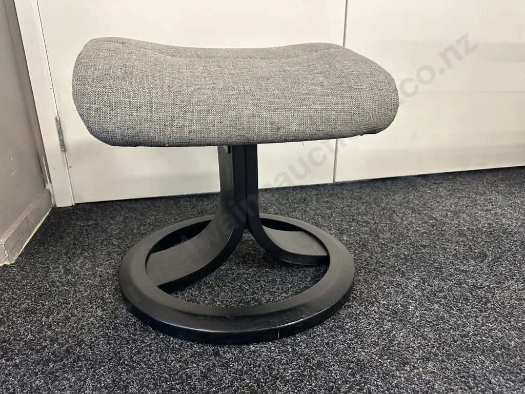IMG Comfort Norway Footstool, Grey Fabric Upholstered Image 1++