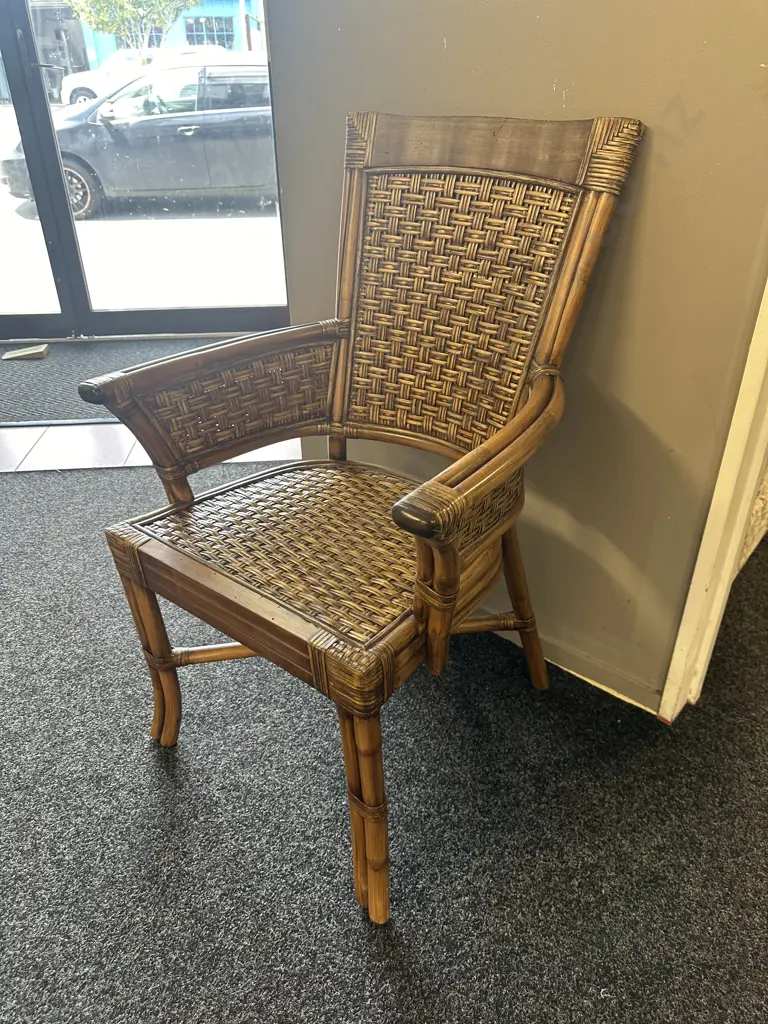 Vintage Cane & Rattan Armchair Image 1++