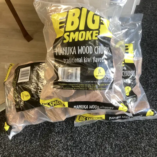 Big Smoke Manuka Wood Chunks - 3 x 7L Bags