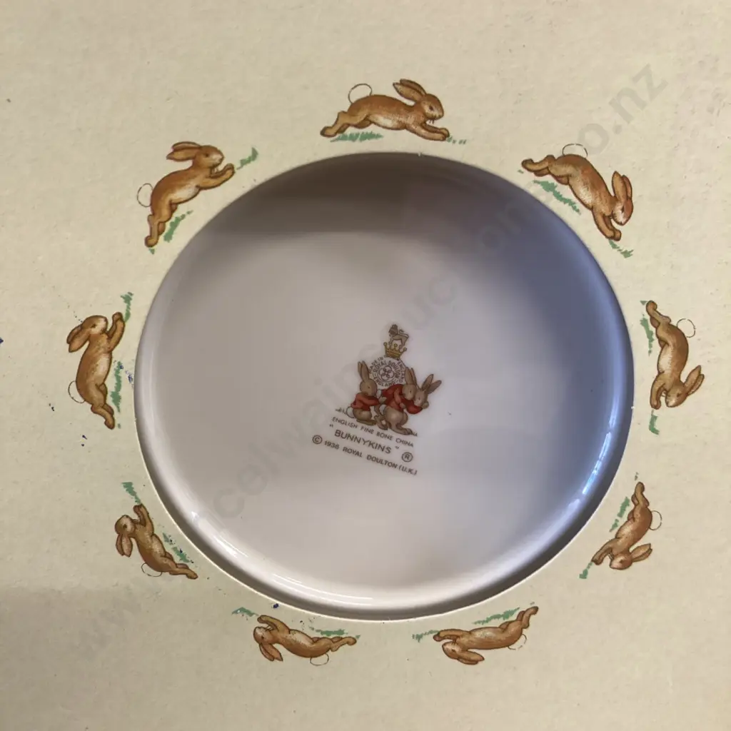 Royal Doulton Bunnykins Christening Plate & Mug 2-Piece Set Image 1++