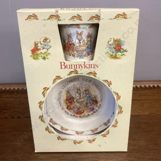 Royal Doulton Bunnykins Christening Plate & Mug 2-Piece Set