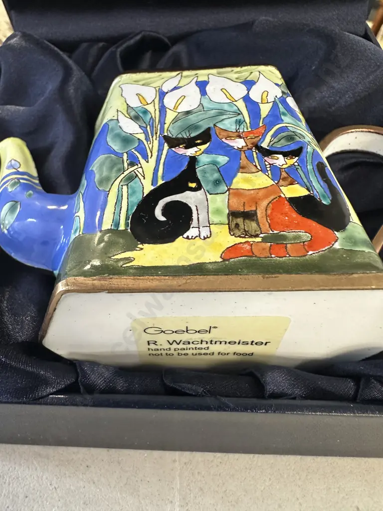 Goebel R.Wachtmeister Mini Enamel Hand Painted Tea Pot Image 1++