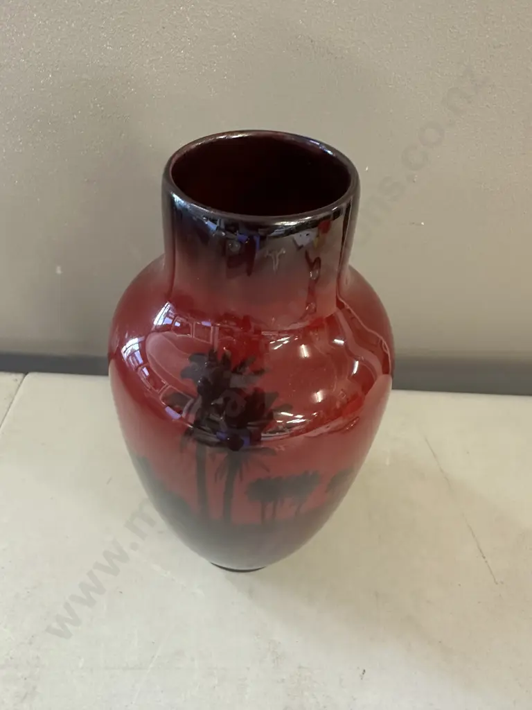 Royal Doulton Flambe Glazed Vase Desert Scene H22cm Image 1++
