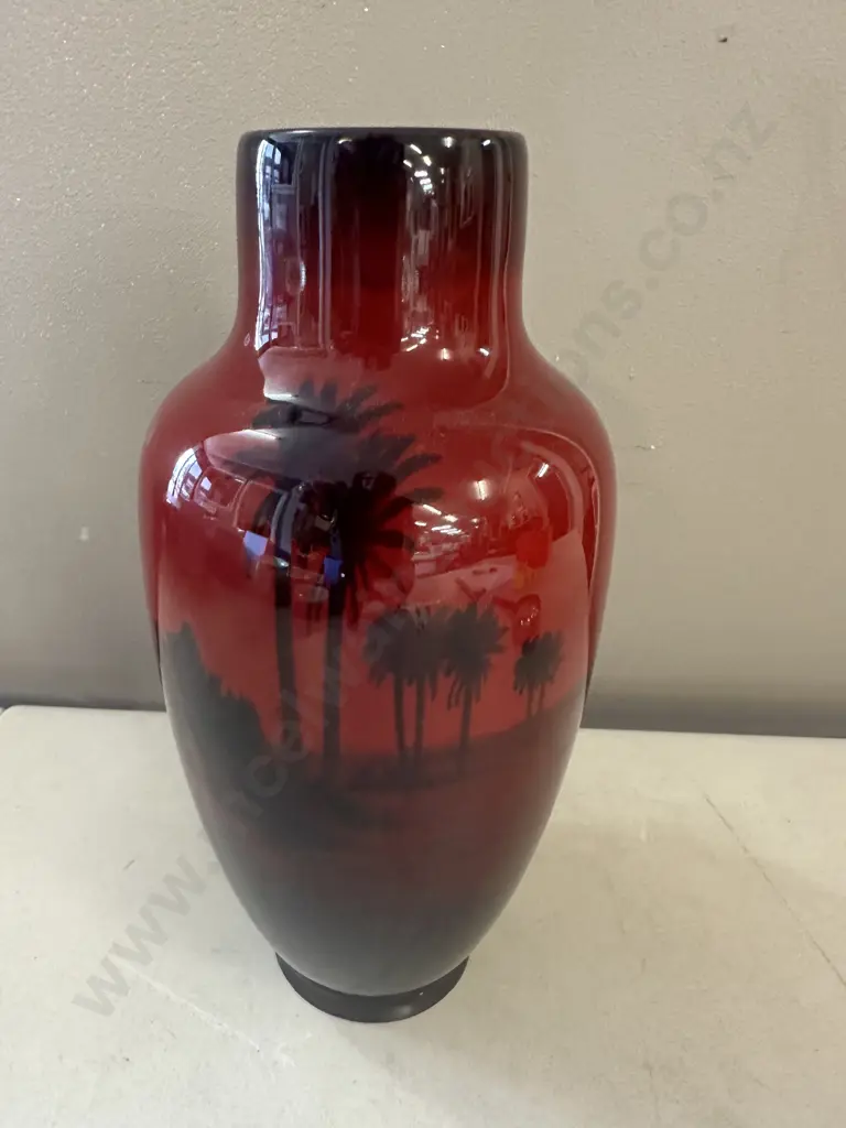 Royal Doulton Flambe Glazed Vase Desert Scene H22cm Image 1++