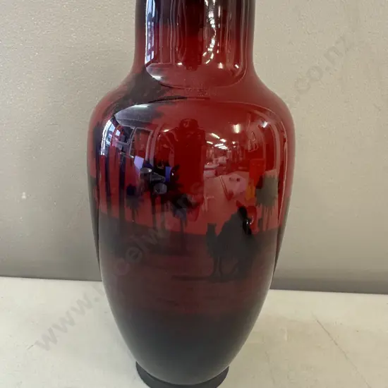 Royal Doulton Flambe Glazed Vase Desert Scene H22cm