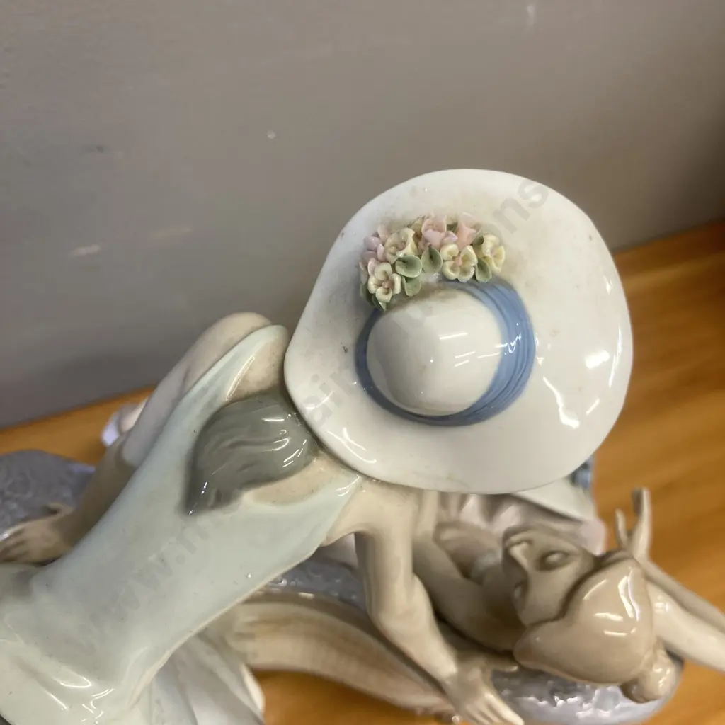 A Lladro Figure Group, Debutantes, # 5486, 28 x 21.5cm, Printed and Impressed Marks, Retired 1997, (As Found) Image 1++