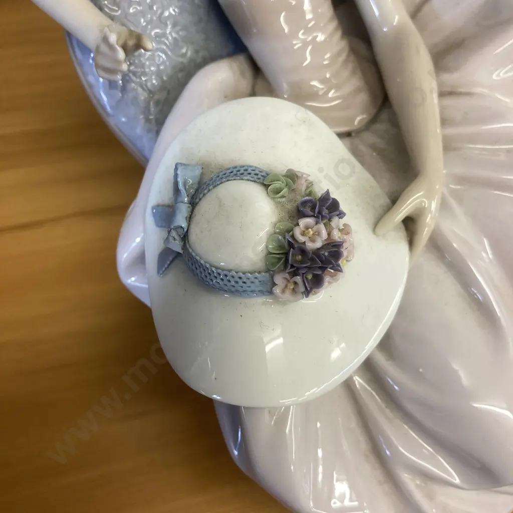 A Lladro Figure Group, Debutantes, # 5486, 28 x 21.5cm, Printed and Impressed Marks, Retired 1997, (As Found) Image 1++