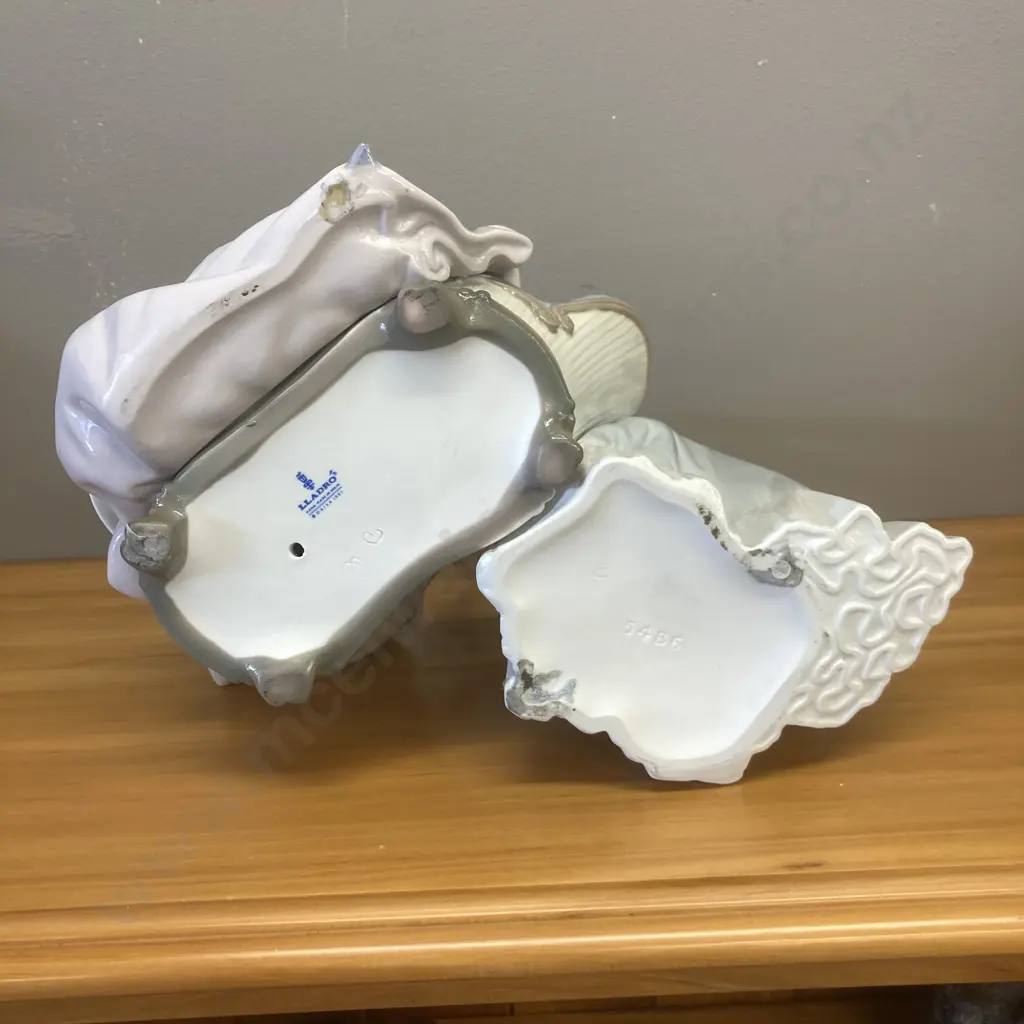 A Lladro Figure Group, Debutantes, # 5486, 28 x 21.5cm, Printed and Impressed Marks, Retired 1997, (As Found) Image 1++