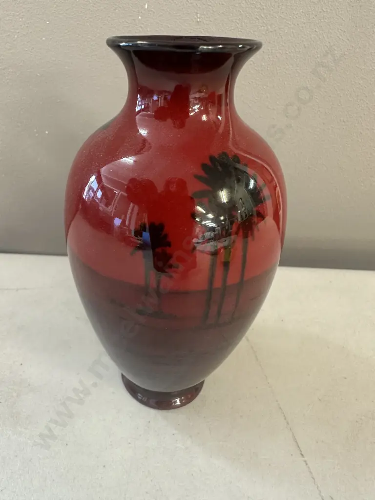 Royal Doulton Flambe Glazed Vase Desert Scene H14cm Image 1++