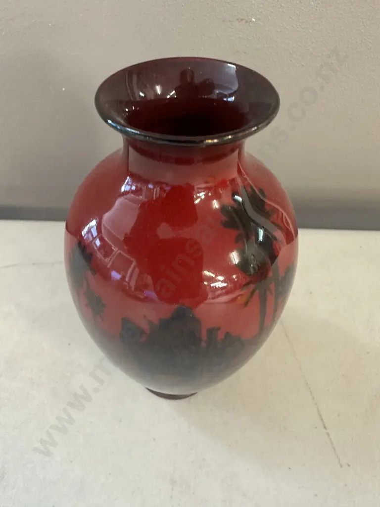 Royal Doulton Flambe Glazed Vase Desert Scene H14cm Image 1++