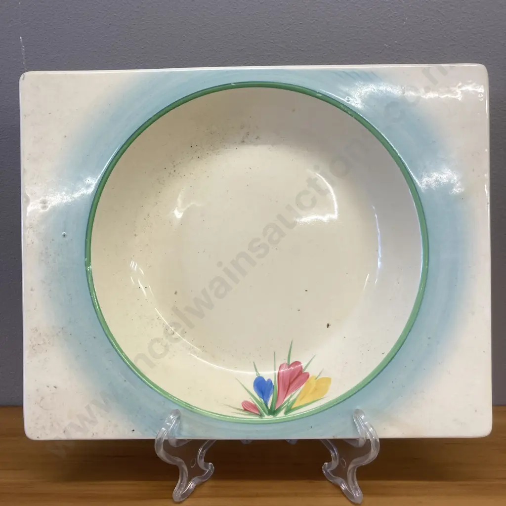 Clarice Cliff The Biarritz Royal Staffordshire Rectangular Plate, Spring Crocus 1930s. 21 x 26.5cm Image 1++