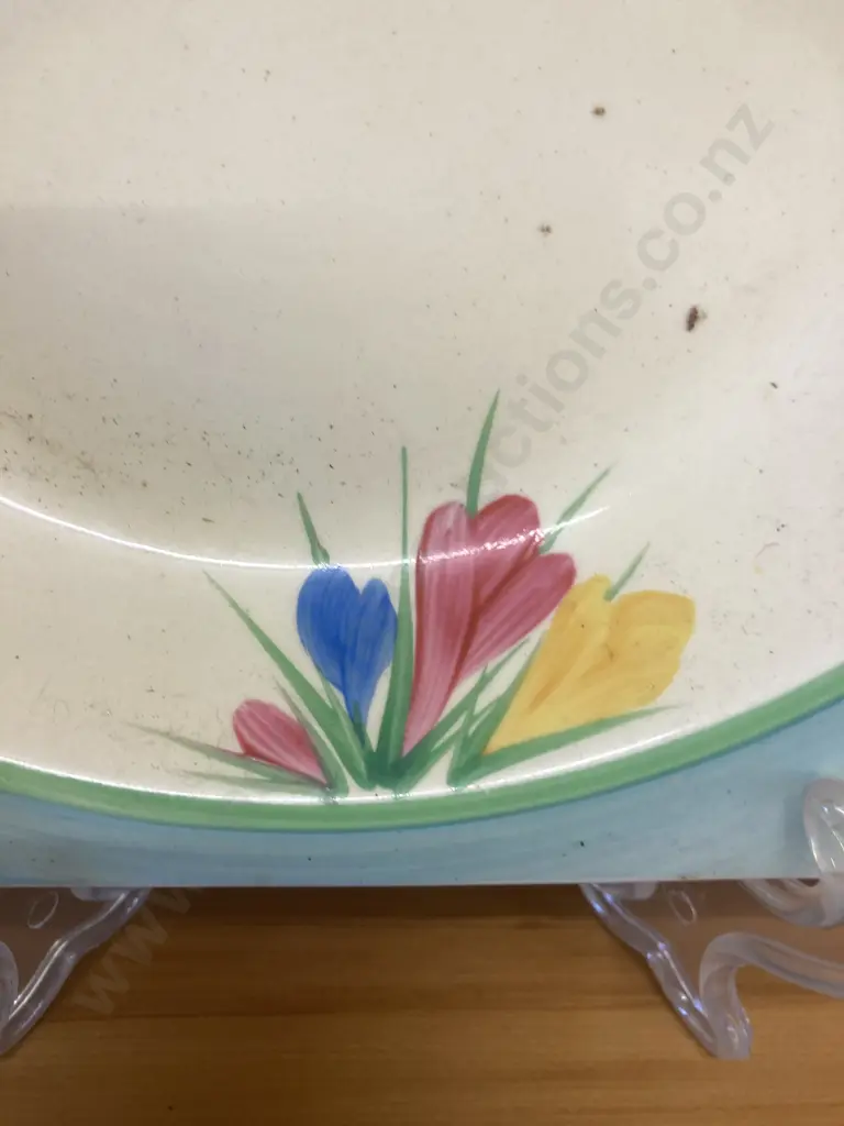 Clarice Cliff The Biarritz Royal Staffordshire Rectangular Plate, Spring Crocus 1930s. 21 x 26.5cm Image 1++