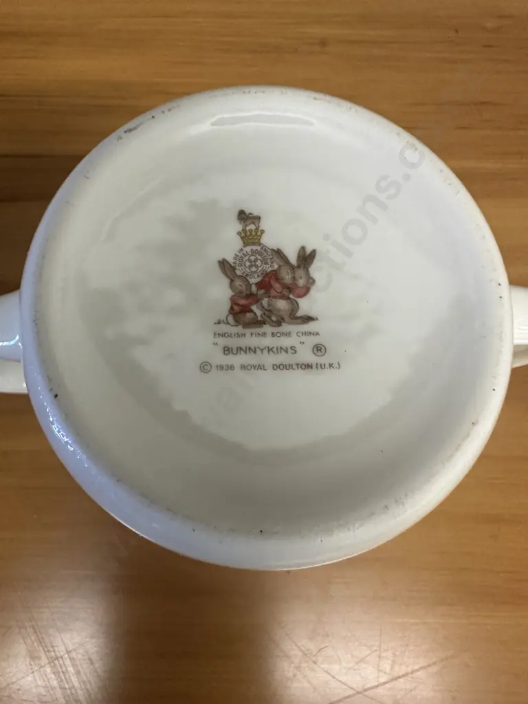 Vintage Royal Doulton China Baby Bunnykins China Handled Mug 1936 Image 1++