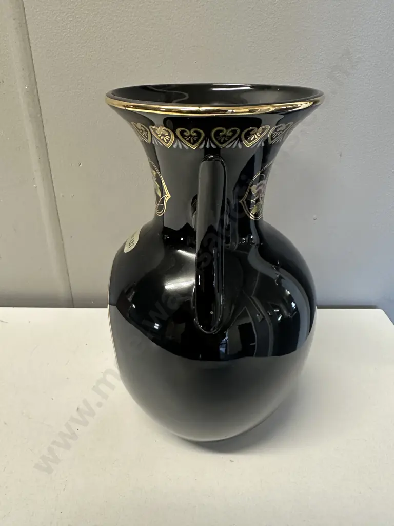 Chokin Art Black Vase. H26cm Image 1++