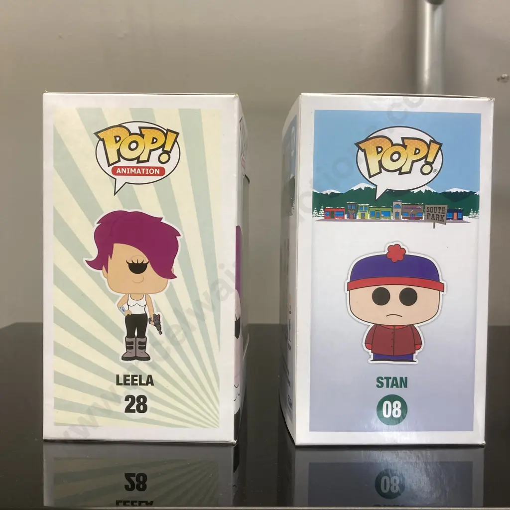 Funko Pop! South Park Stan #08 Blue Box, Vaulted & Leela #28 Animation Futurama 2015, Vaulted Image 1++