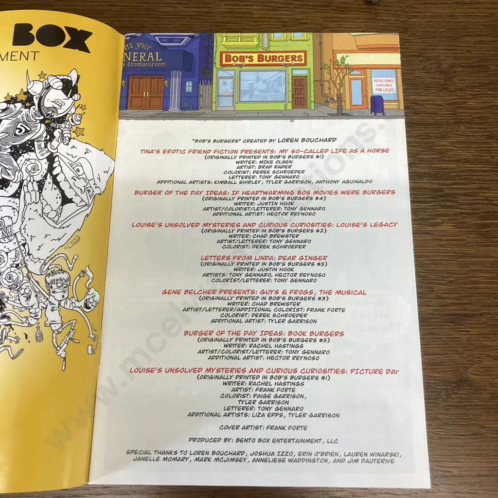 Bob's Burgers Dynamite Comics FCBD 2015 Image 1++