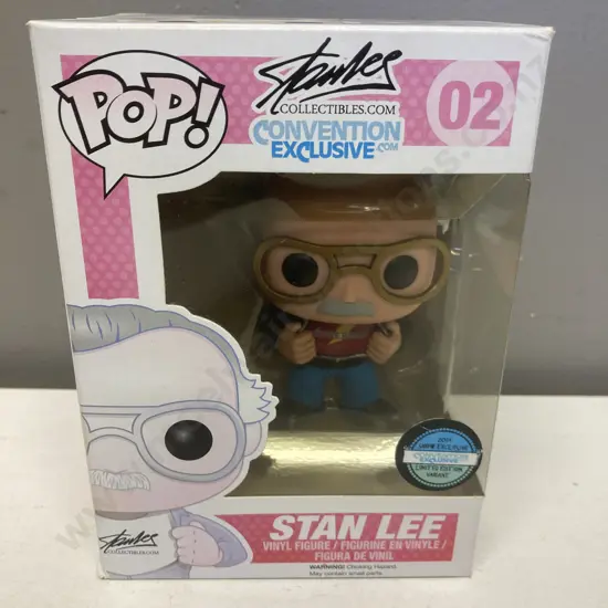 Funko Pop! Stan Lee 02 San Diego Comic-Con Red SUPERCON Shirt 2014 Convention Exclusive