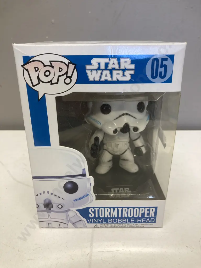 Funko Pop! Star Wars Stormtrooper #05 Blue Box Large Letters Series 1, Vaulted Image 1++