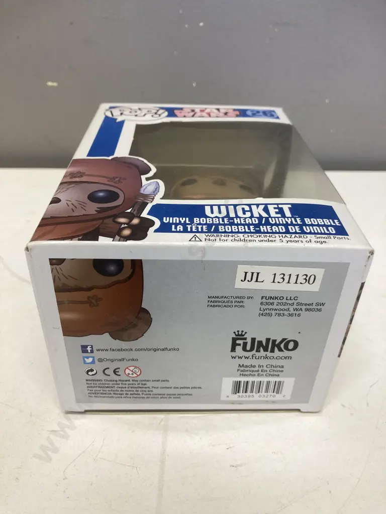 Funko Pop! Star Wars Wicket #26 Blue Box Bobble-Head, Vaulted Image 1++
