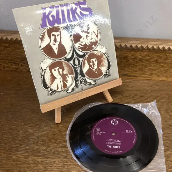 THE KINKS EP David Watts/Two Sisters/Lazy Old Sun 7" PYE NEP-24296 Super Rare 1968 New Zealand Release