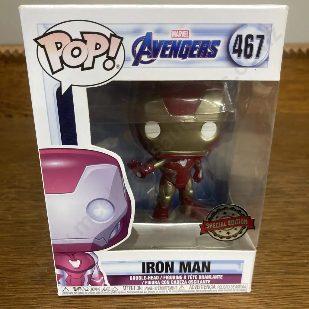 Funko Pop! Marvel Avengers Iron Man #467,Special Edition Sticker, Vaulted Image 1++