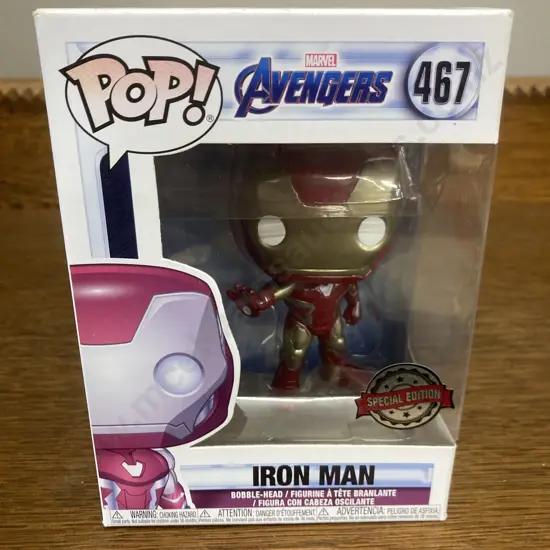 Funko Pop! Marvel Avengers Iron Man #467,Special Edition Sticker, Vaulted