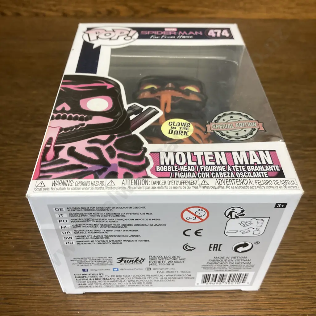 Funko Pop! Marvel Molten Man #474 Spider-Man Far From Home, Glows In The Dark Special Edition, Vaulted Image 1++