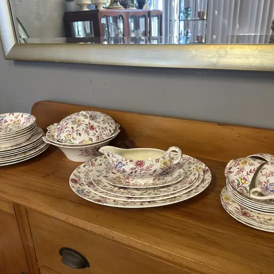 Vintage Empire Chintz Floral Dinnerware (af to lid of 1 serving dish)