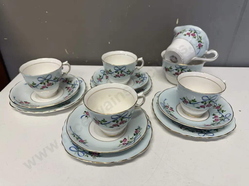 Colclough Pale Blue & White Tea Ware Image 1++